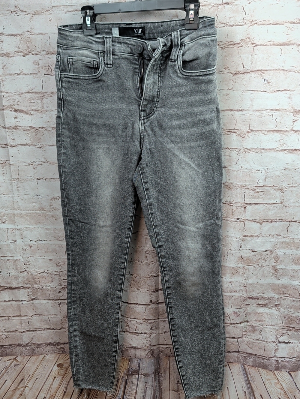 KUT from the Kloth Grey High-Rise Skinny Jeans 2